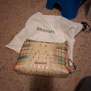 Brahmin Colorful Embossed Leather Bag